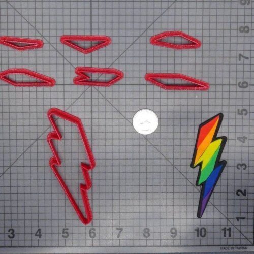 Lightning Bolt Rainbow 266-D678 Cookie Cutter Set