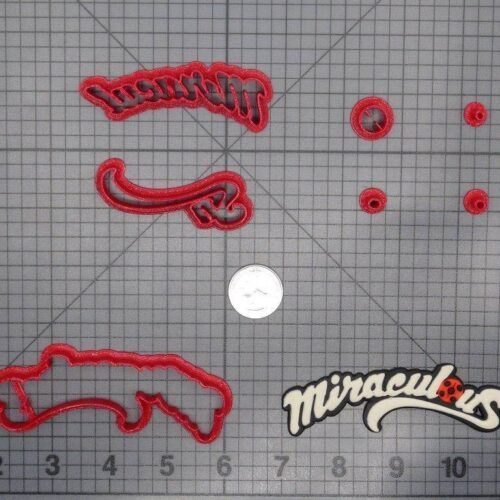 Miraculous Logo 266-E135 Cookie Cutter Set