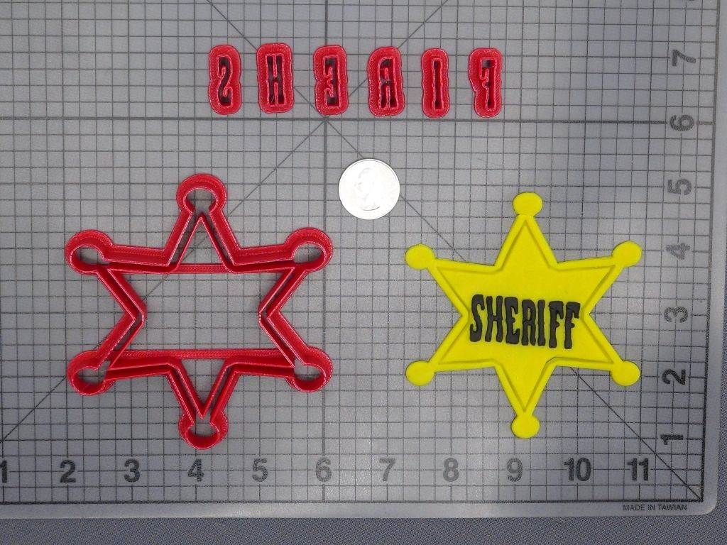 Sheriff Badge 266-D599 Cookie Cutter Set