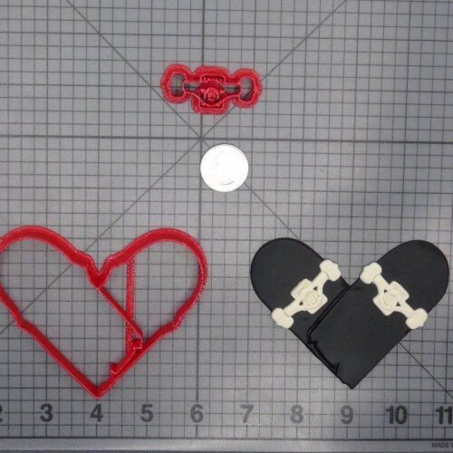 Skateboard Heart 266-D965 Cookie Cutter Set