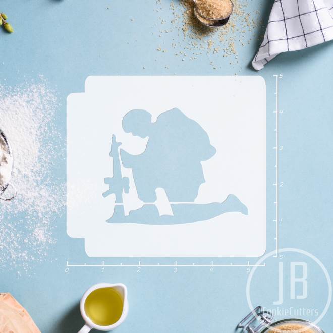 Soldier Kneeling 783-C211 Stencil