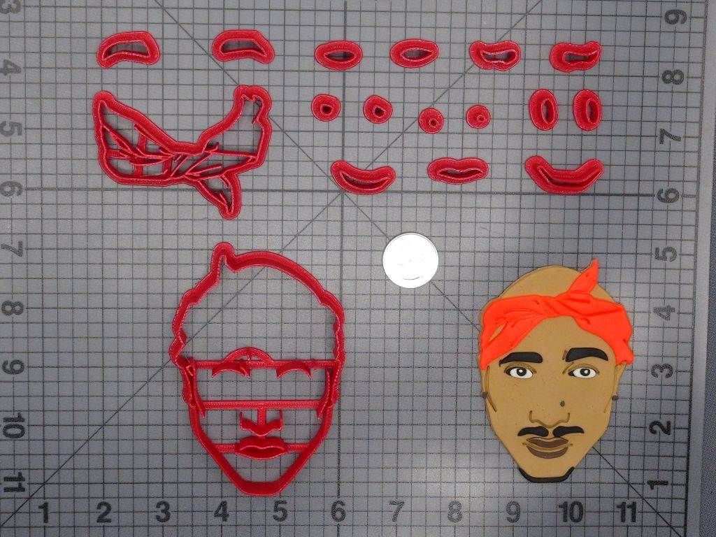 Tupac Head 266-D423 Cookie Cutter Set