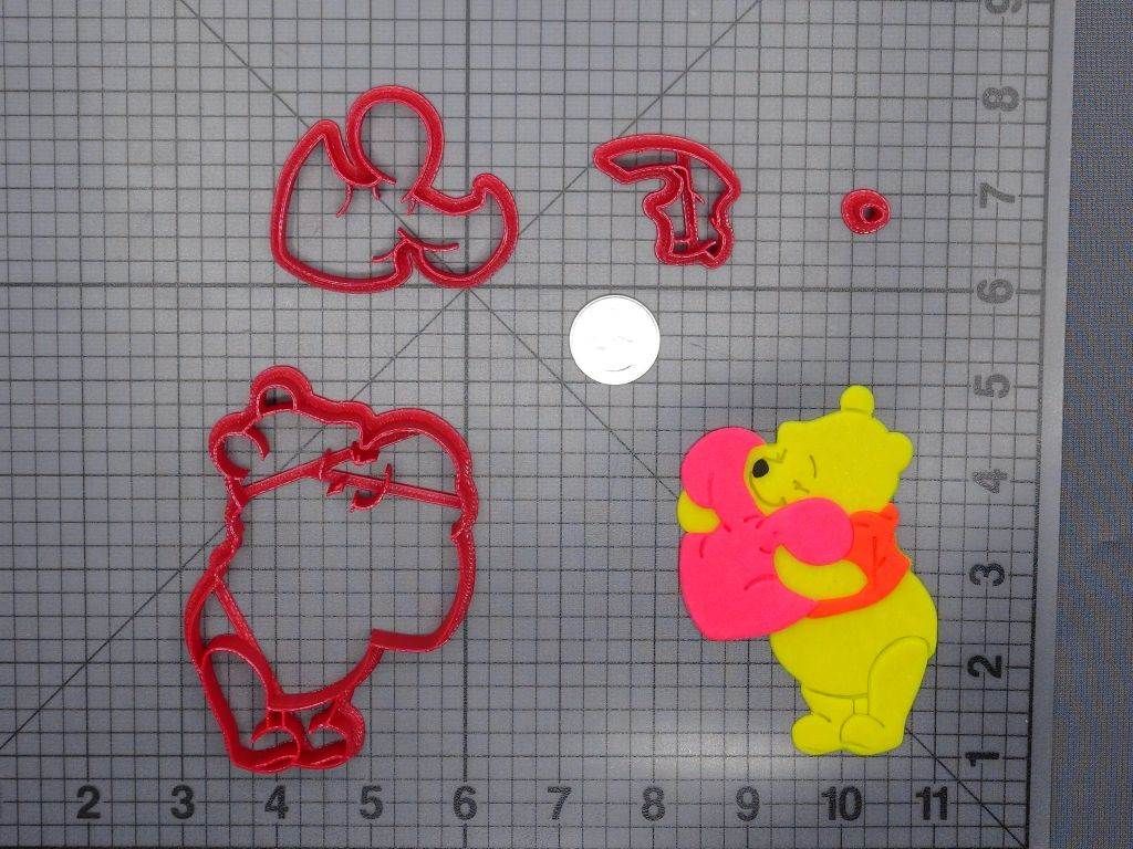 Winnie the Pooh with Heart Body 266-E625 Cookie Cutter Set