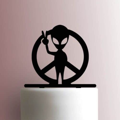 Alien Peace Sign 225-A233 Cake Topper
