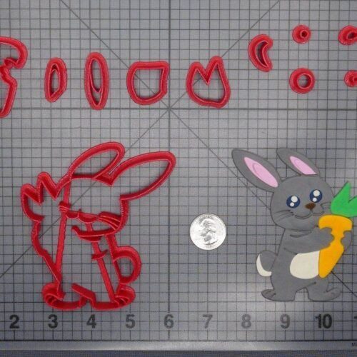 Bunny and Carrot 266-E733 Cookie Cutter Set