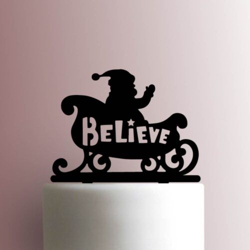 Christmas - Santa on Sleigh 225-A042 Cake Topper