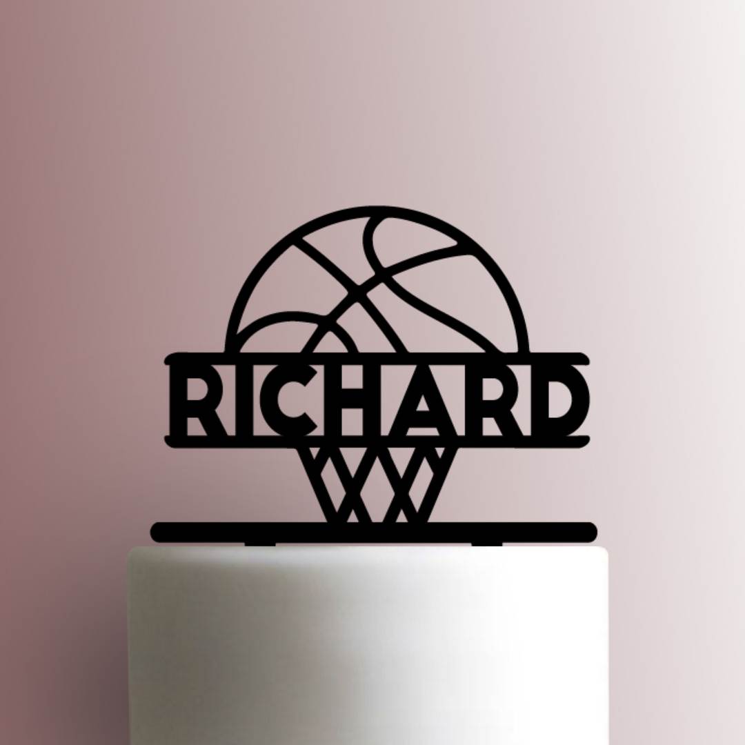 Custom Basketball Name 225-A206 Cake Topper