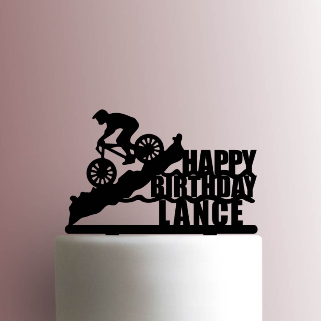 Custom Mountain Bike 225-A096 Cake Topper