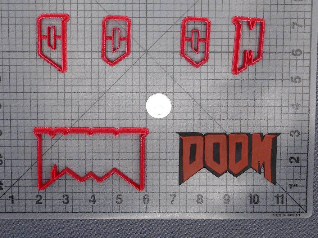 Doom Logo 266-E145 Cookie Cutter Set