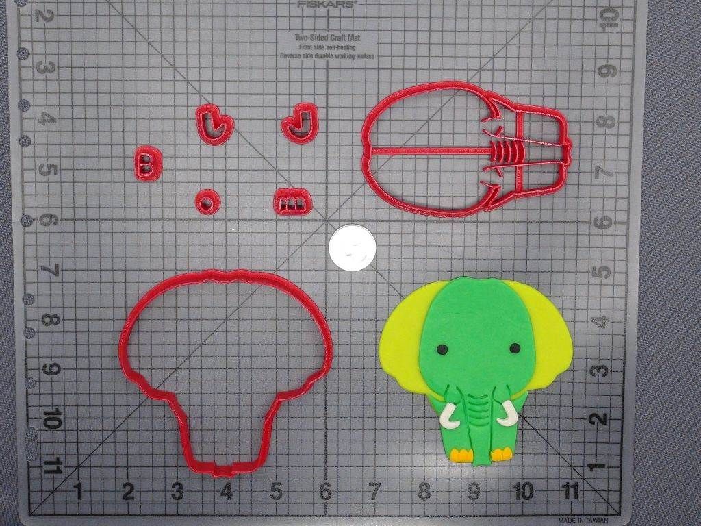 Elephant Body 266-D779 Cookie Cutter Set