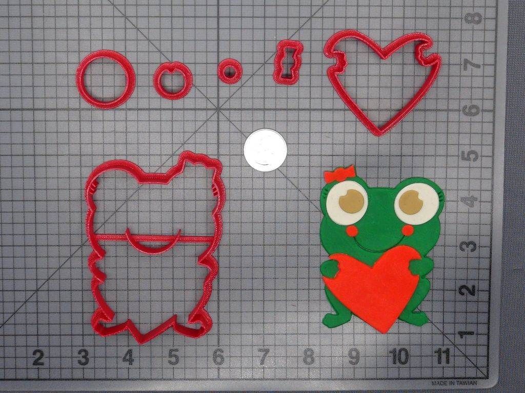 Frog with Heart 266-E605 Cookie Cutter Set