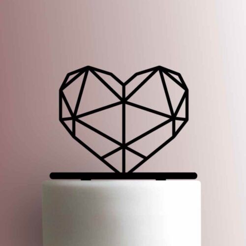 Geometric Heart 225-A251 Cake Topper