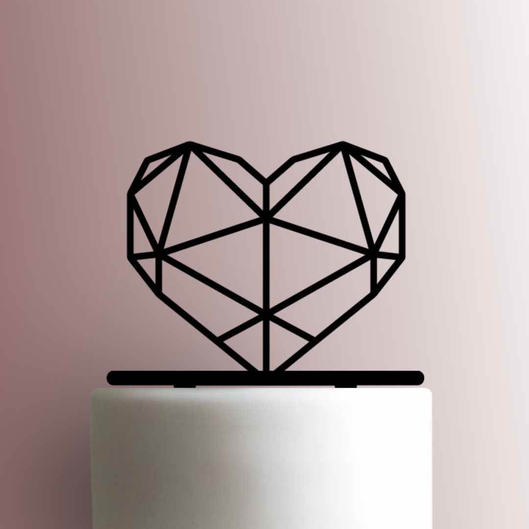 Geometric Heart 225-A251 Cake Topper