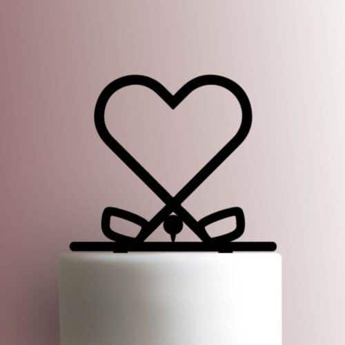 Golf Heart 225-A181 Cake Topper