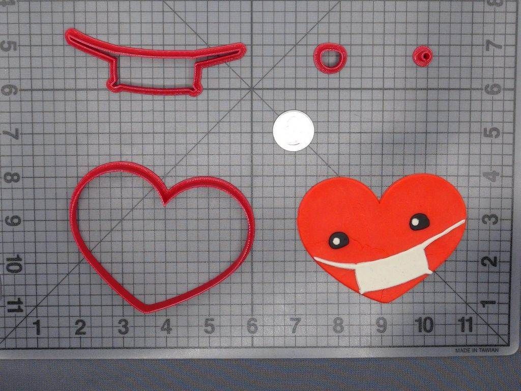 Heart with Mask 266-E600 Cookie Cutter Set