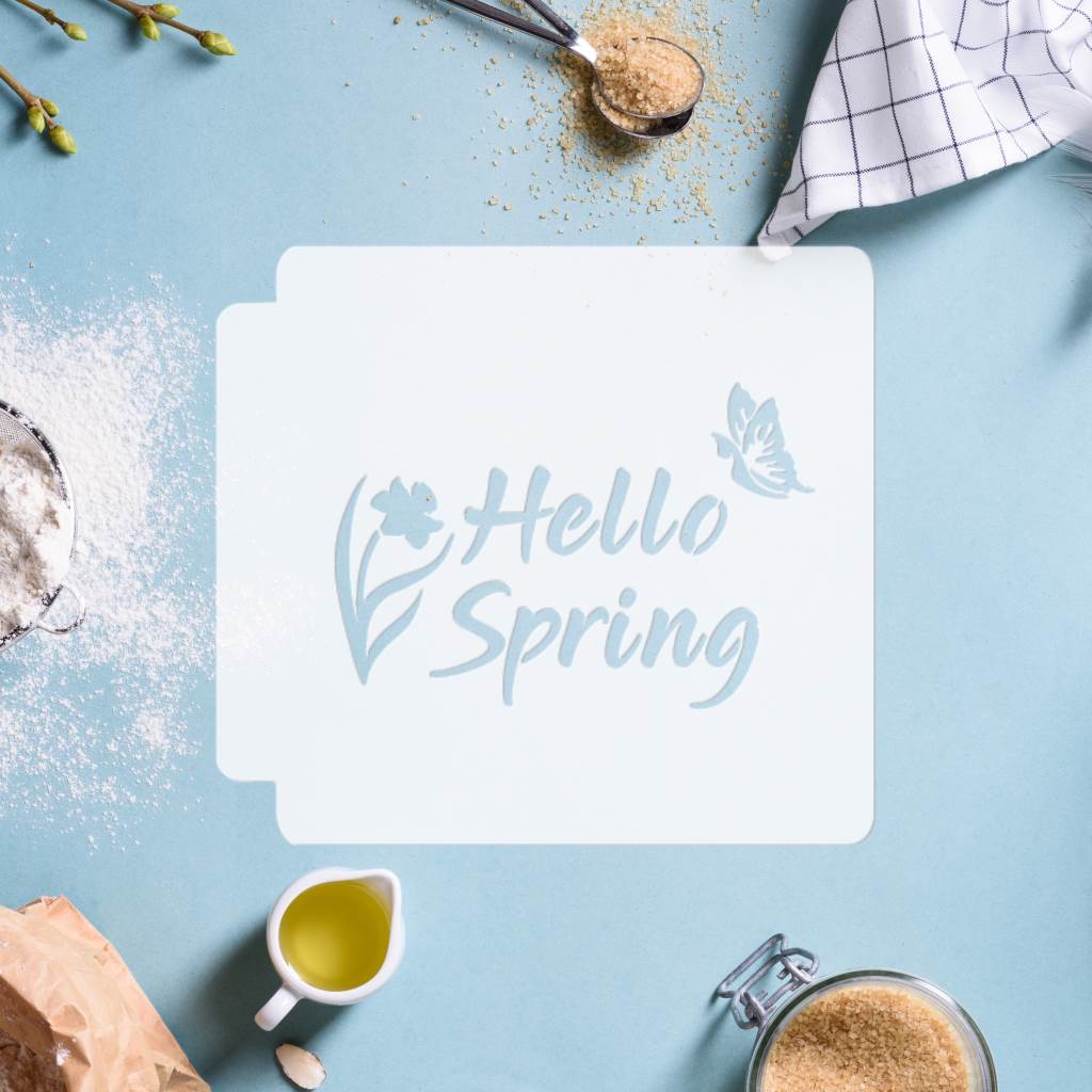 Hello Spring 783-C703 Stencil
