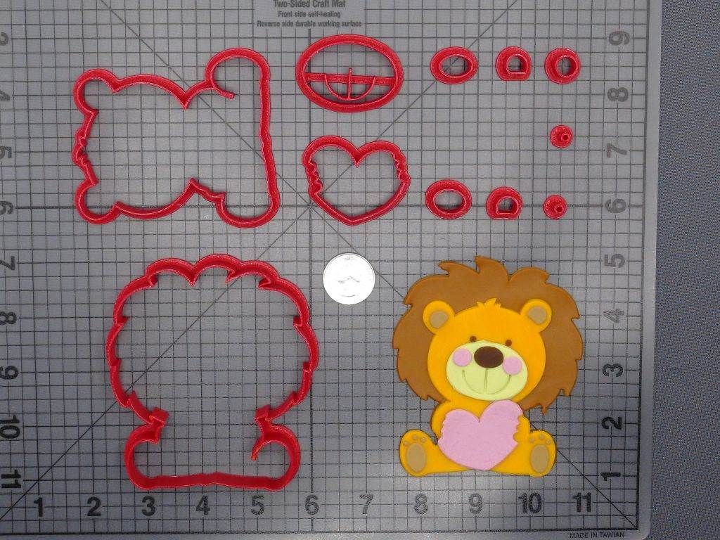 Lion with Heart 266-E599 Cookie Cutter Set