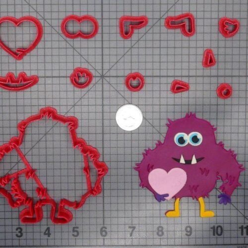 Monster with Heart 266-E623 Cookie Cutter Set