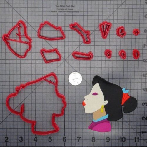 Mulan Makeup Profile Head 266-E038 Cookie Cutter Set
