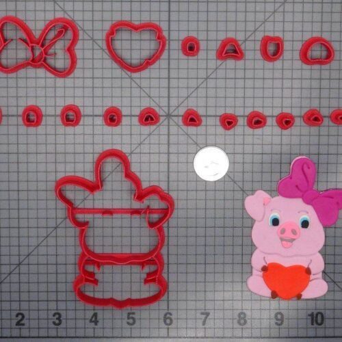 Pig with Heart 266-E598 Cookie Cutter Set
