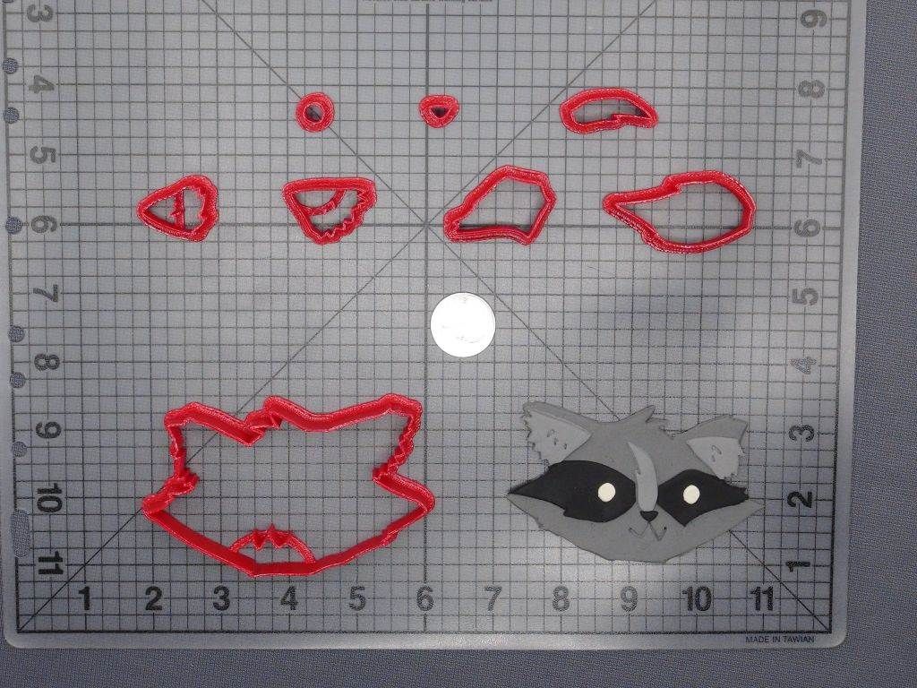 Raccoon Head 266-D793 Cookie Cutter Set