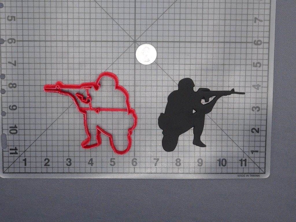 Soldier Aiming 266-D801 Cookie Cutter