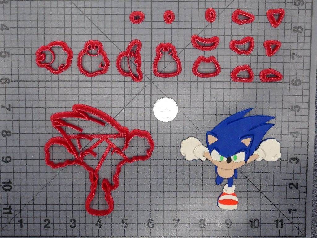 Sonic the Hedgehog Running Body 266-E410 Cookie Cutter Set