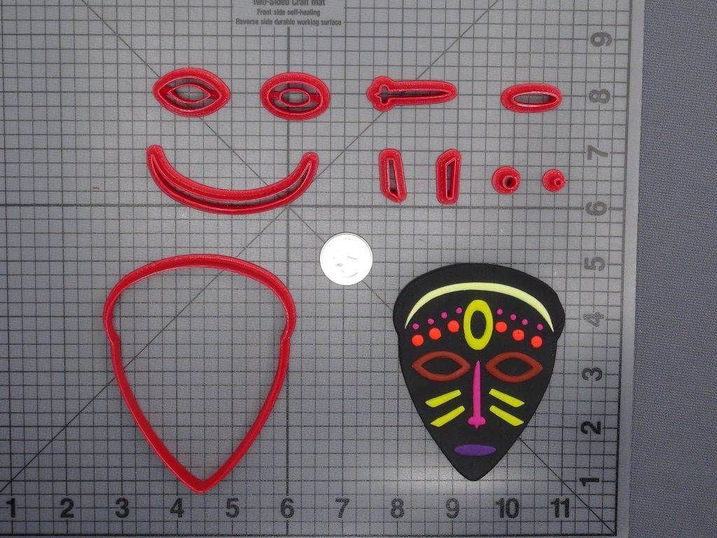 African Mask 266-D879 Cookie Cutter Set