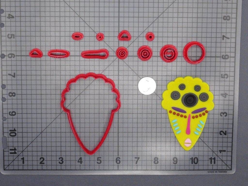 African Mask 266-E005 Cookie Cutter Set