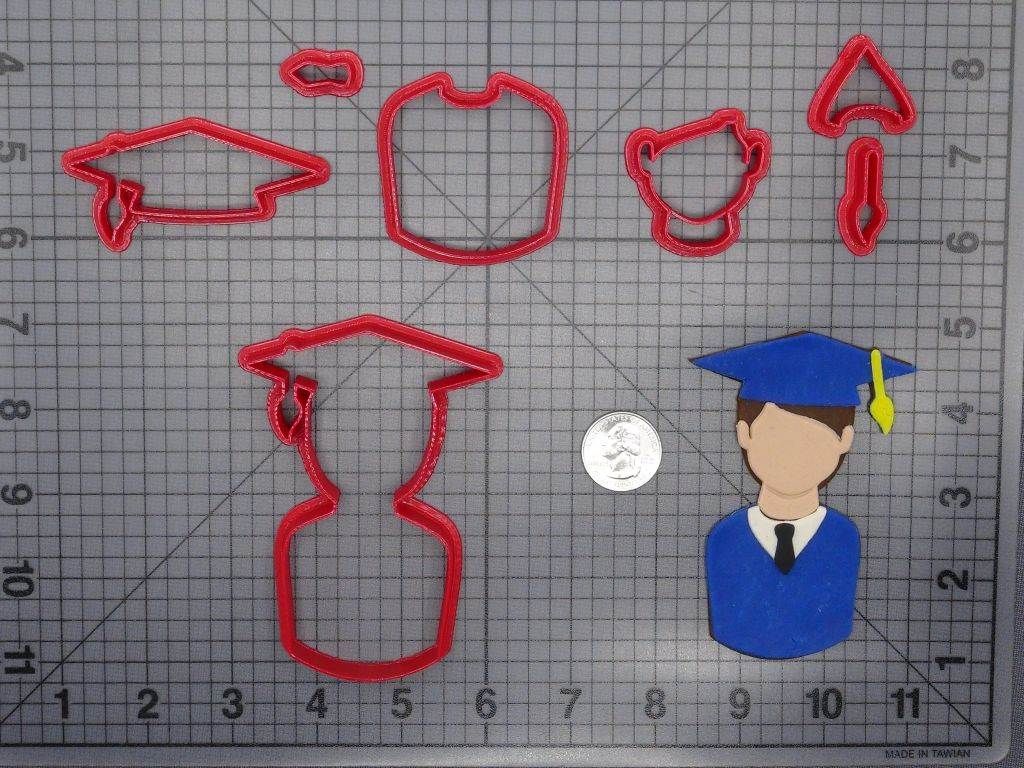 Graduation Man 266-E786 Cookie Cutter Set