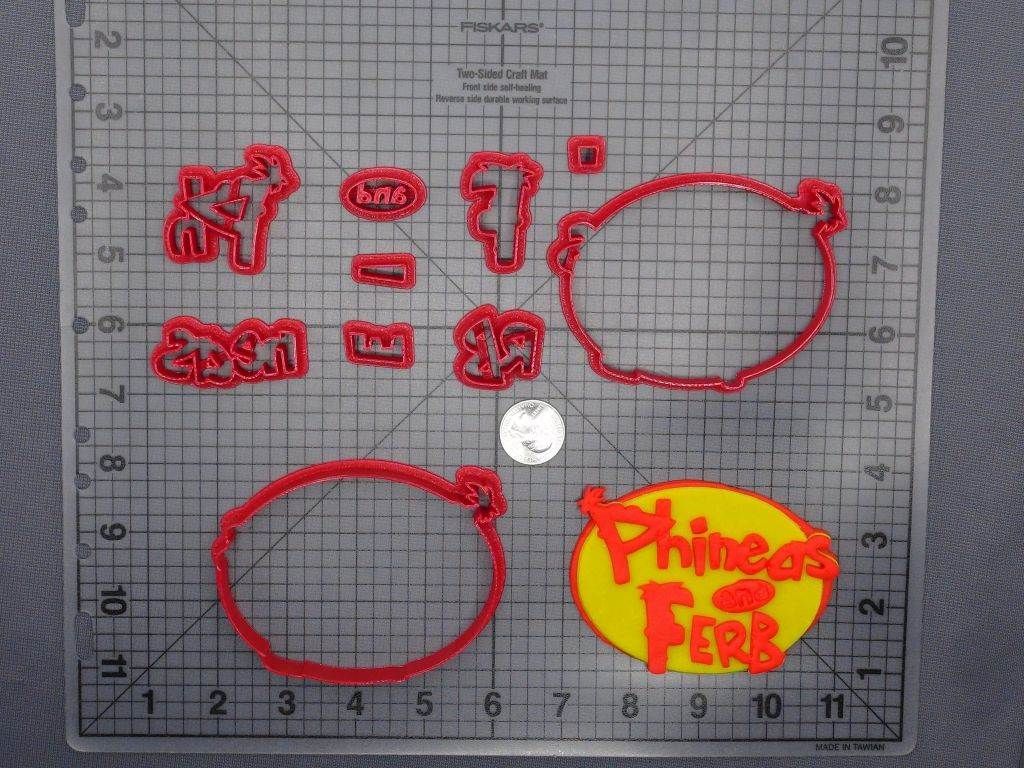Phineas and Ferb Logo 266-E217 Cookie Cutter Set