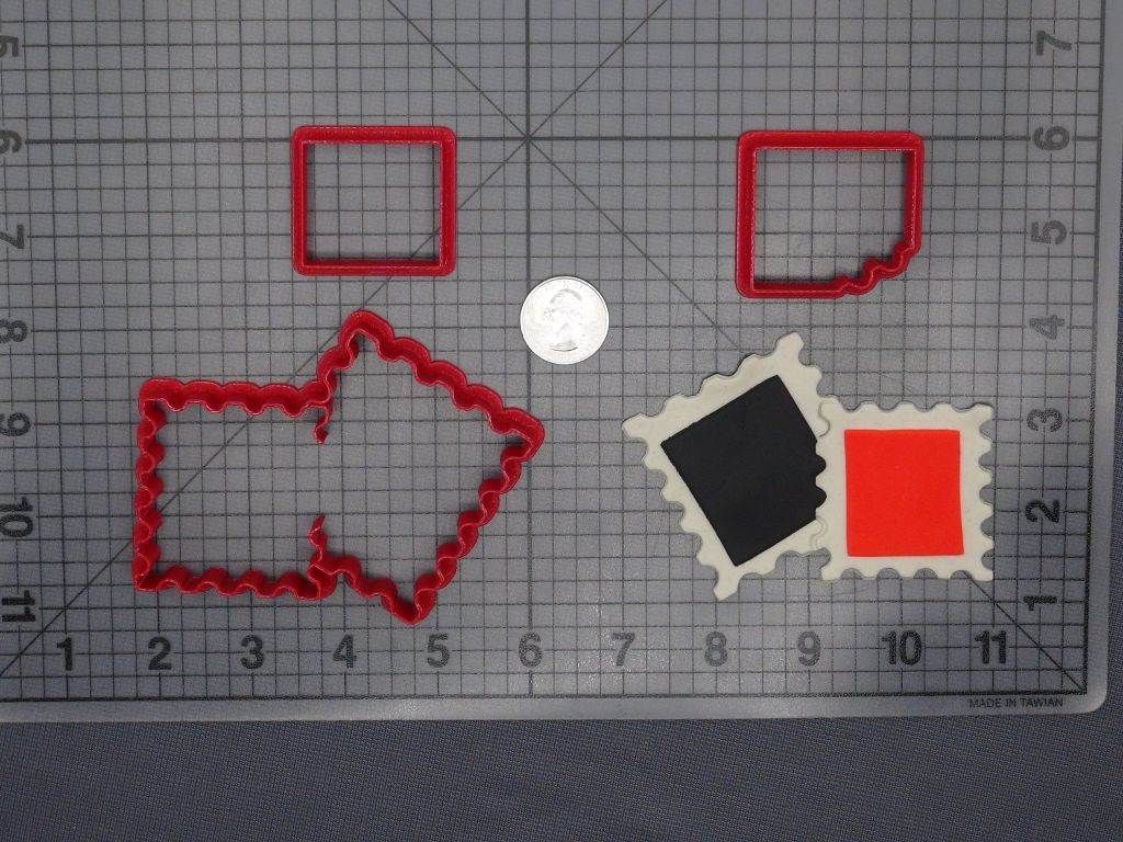 Postage Stamp 266-E102 Cookie Cutter Set