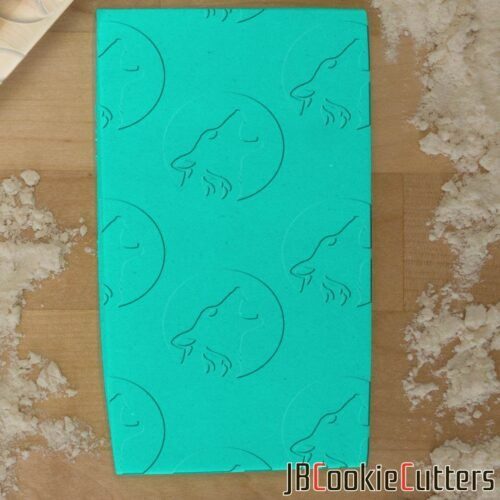 Wolf Head Howling at Moon 765-283 Rolling Pin