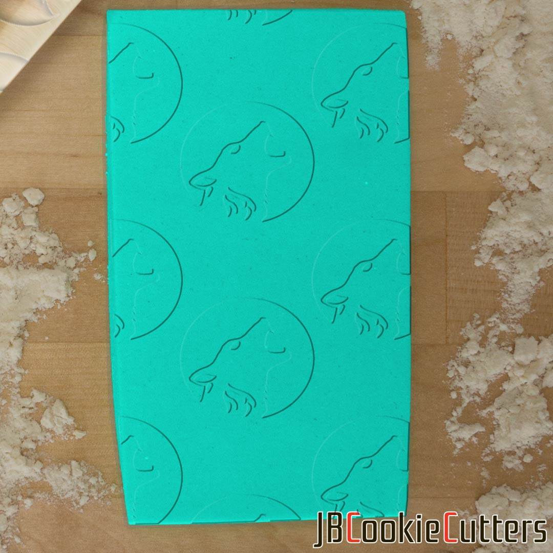 Wolf Head Howling at Moon 765-283 Rolling Pin