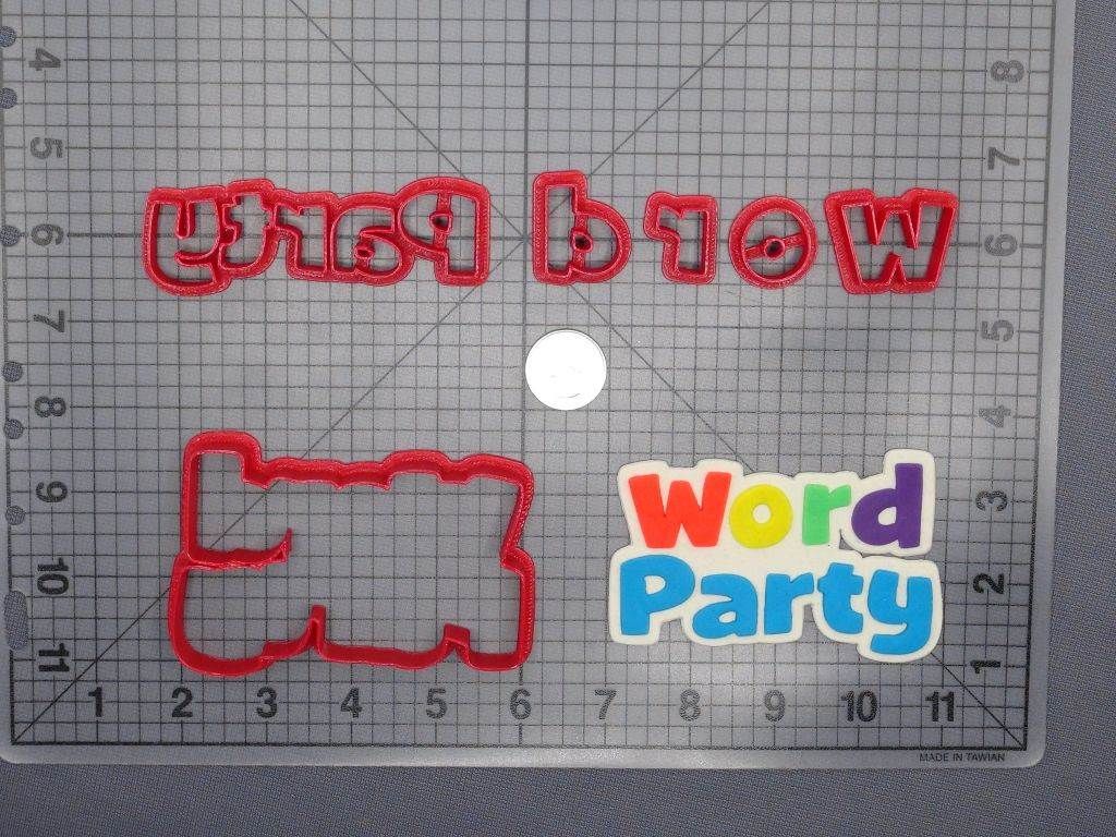 Word Party Logo 266-E464 Cookie Cutter Set