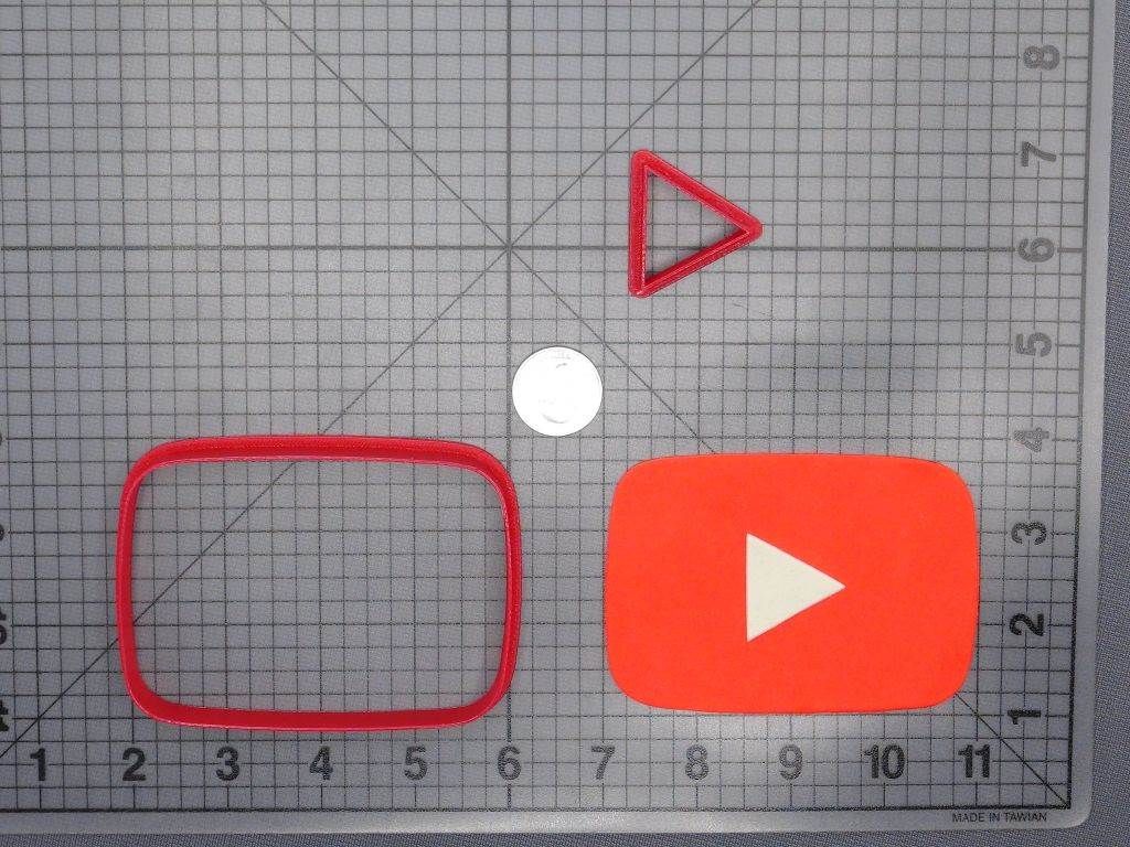 Youtube Logo 266-E465 Cookie Cutter Set