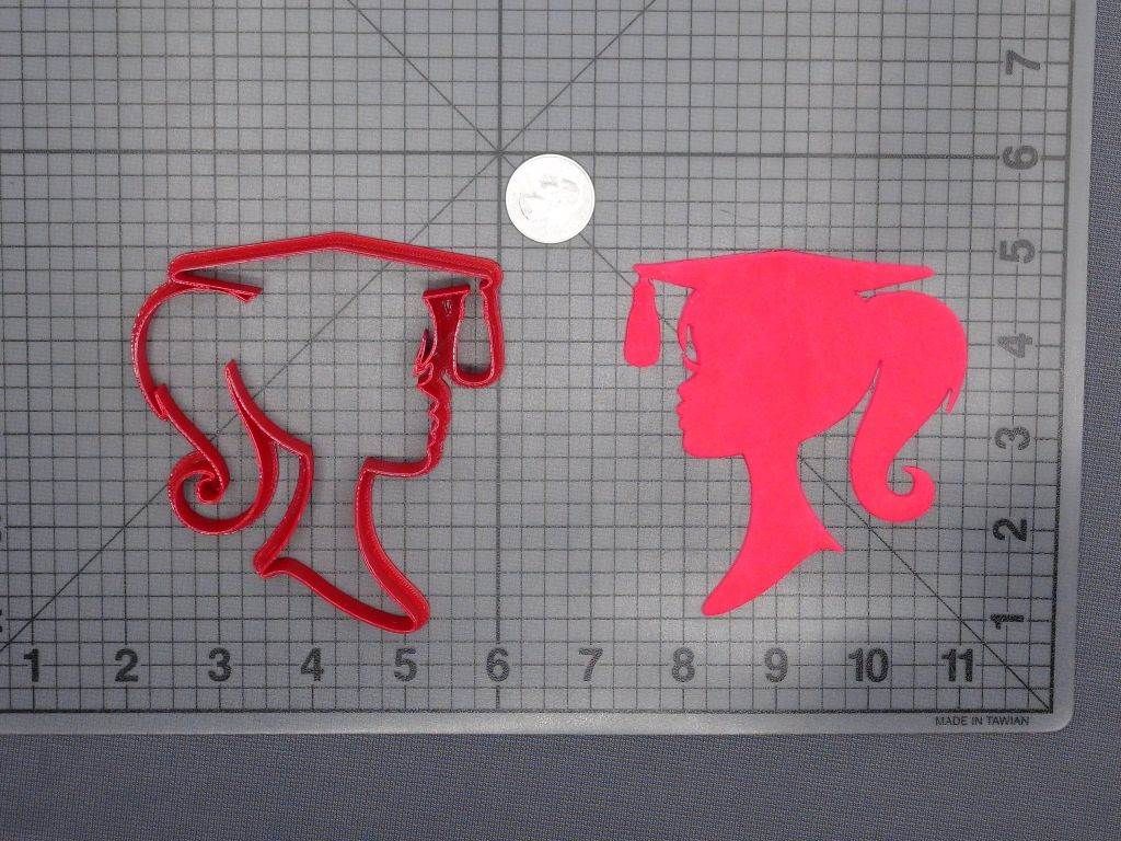 Barbie Graduation Head 266-E793 Cookie Cutter Silhouette