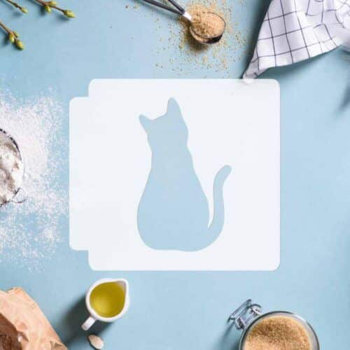Cat 783-D045 Stencil Silhouette