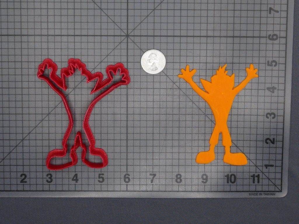 Crash Bandicoot Body 266-E307 Cookie Cutter Silhouette