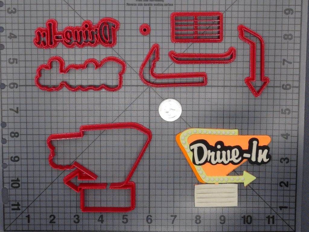 Drive in Sign 266-E296 Cookie Cutter Set