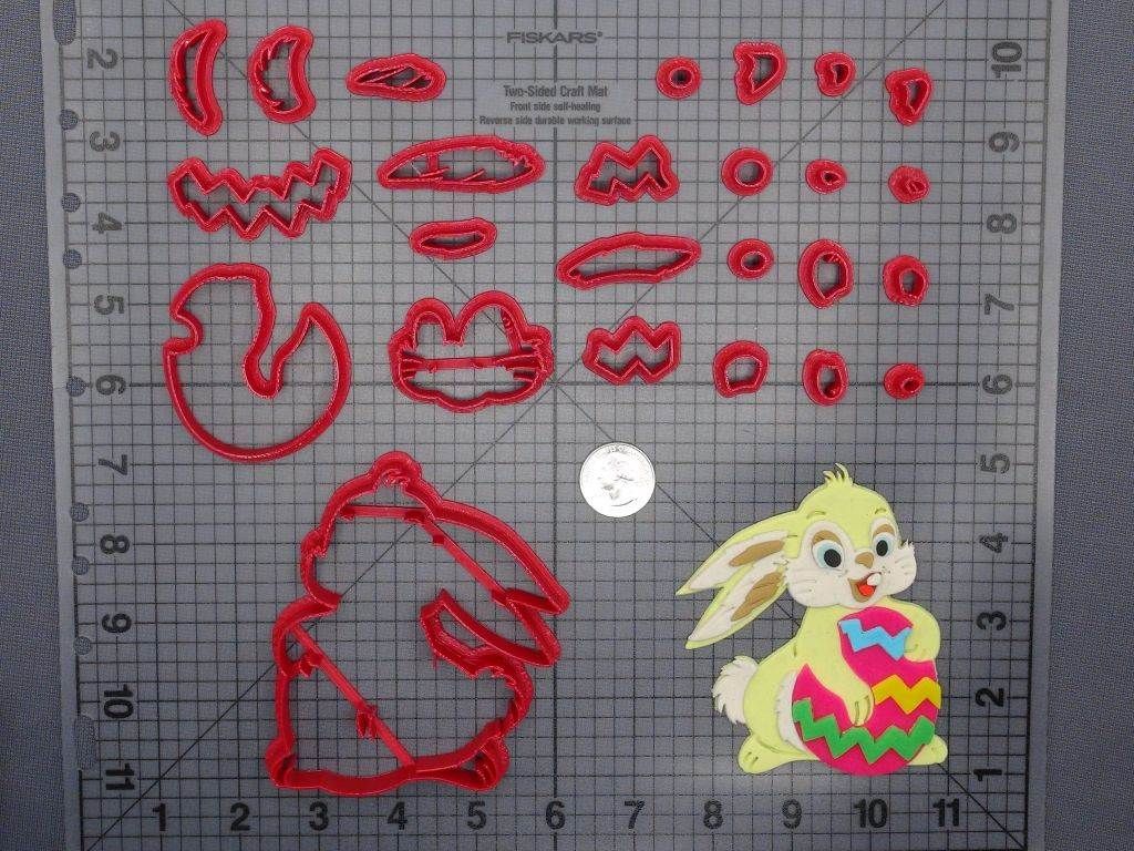Easter - Bunny with Egg 266-E746 Cookie Cutter Set