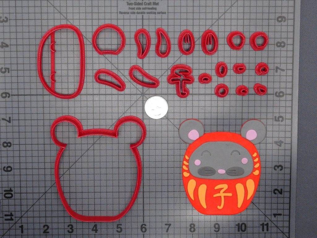 Japan - Daruma Doll Mouse 266-D572 Cookie Cutter Set