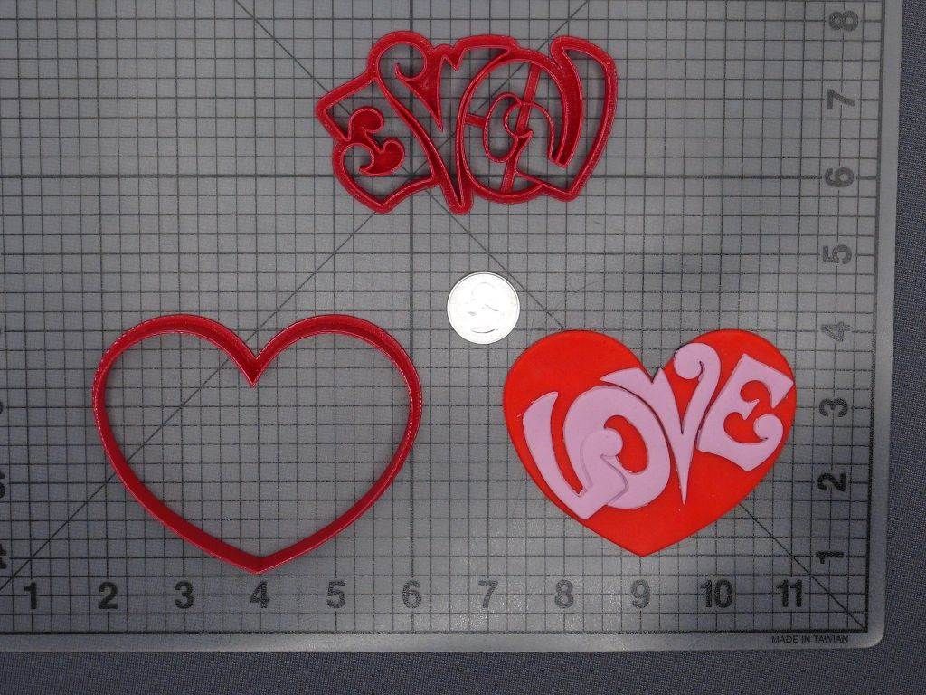 Love Heart 266-E254 Cookie Cutter Set