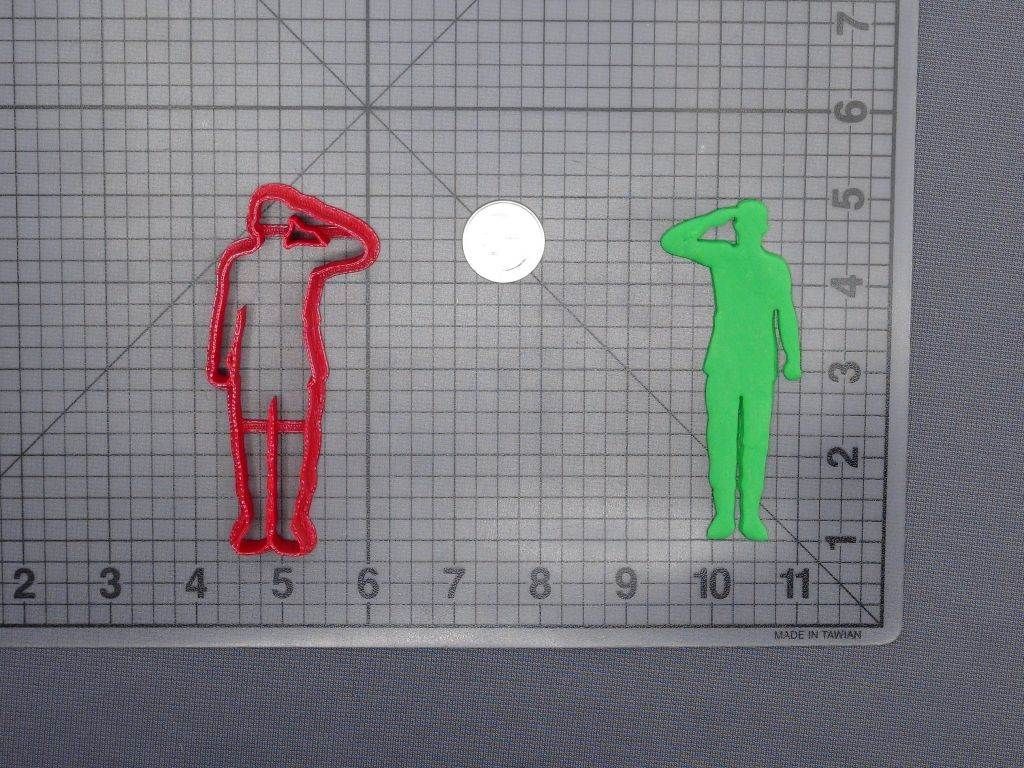 Soldier Saluting 266-D802 Cookie Cutter