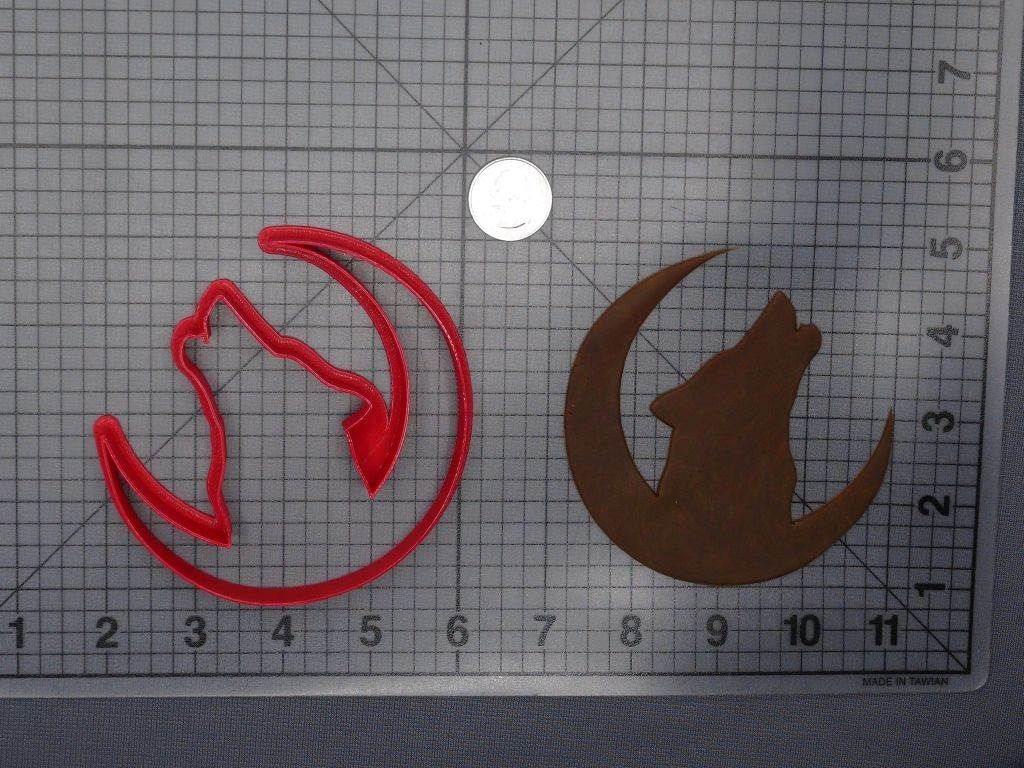Wolf Howling Moon 266-E158 Cookie Cutter Silhouette