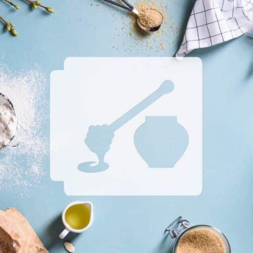Honey Jar with Dipper 783-D015 Stencil