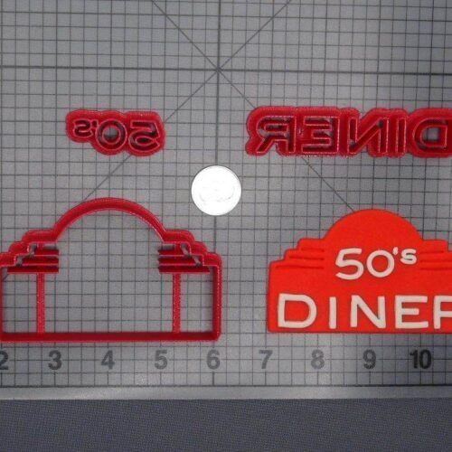 50s Diner Sign 266-E283 Cookie Cutter Set