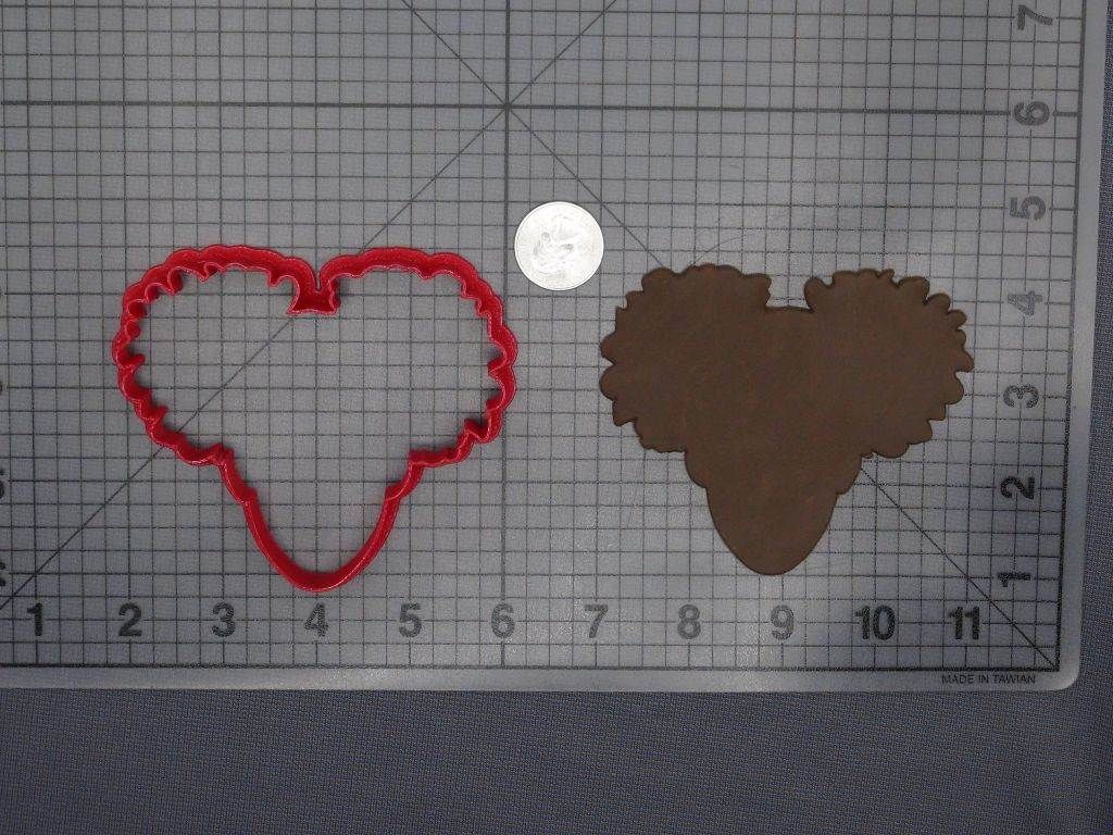 Afro Girl Head 266-E160 Cookie Cutter Silhouette