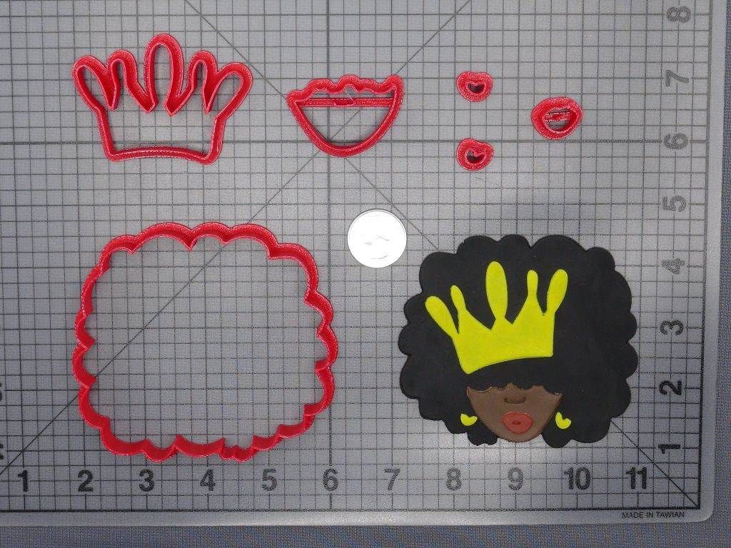 Afro Girl with Crown 266-E555 Cookie Cutter Set
