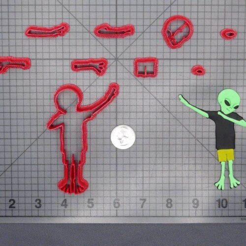 Alien Dabbing Body 266-E937 Cookie Cutter Set